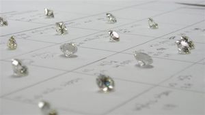 diamonds being evaluated