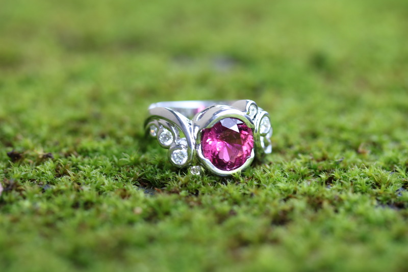 custom jewelry designed ring with diamonds